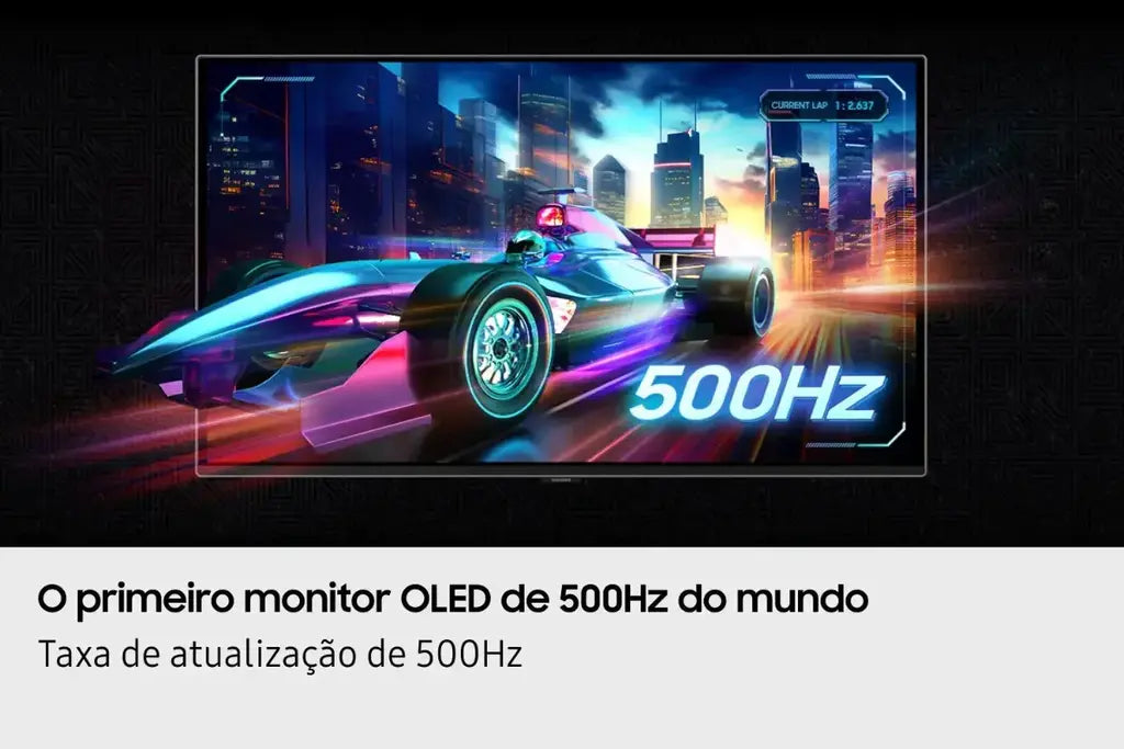 Monitor Samsung Odyssey OLED G6 500Hz 27", 0.03ms, QHD, G-sync, FreeSync, DP, HDMI, USB, ajuste de altura, prata.